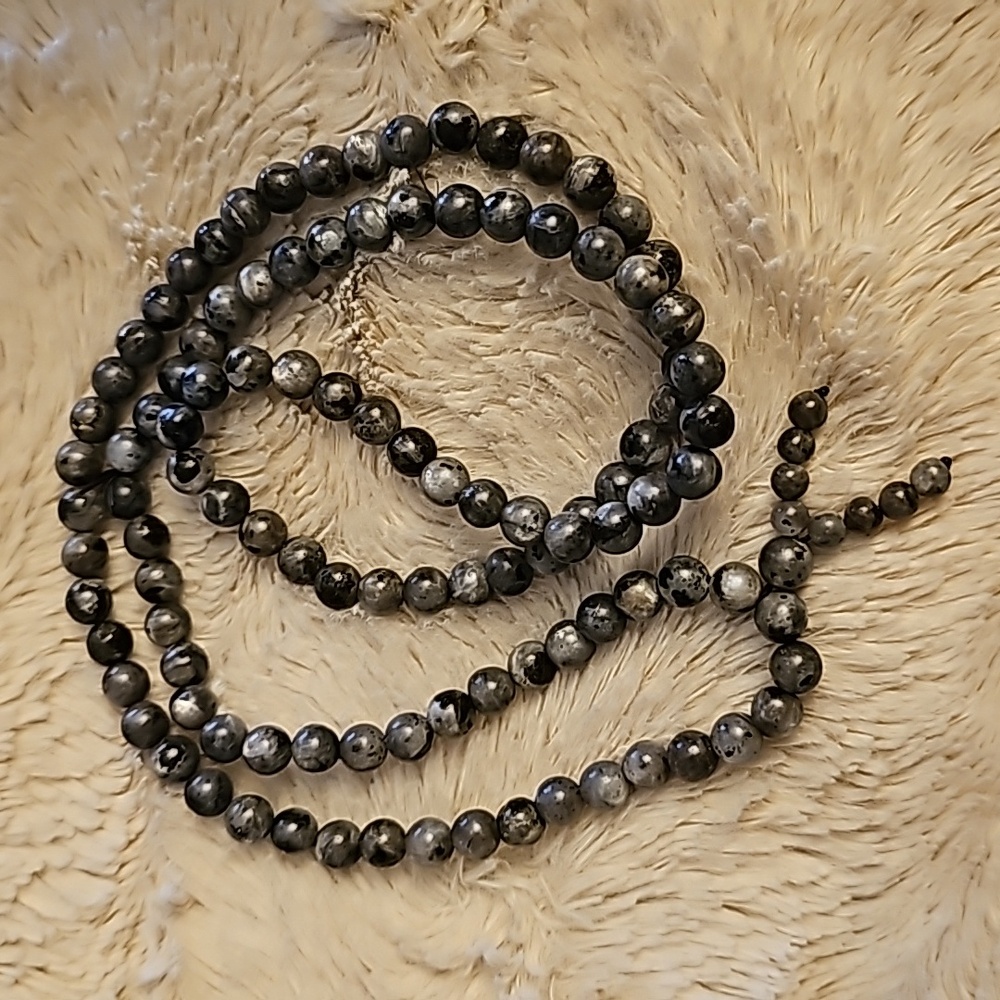 Grey beaded necklace